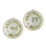 RAZ Seasons Frost Magnolia Wreath Disc Ornament 14cm/5.5" - Pure Apotheca