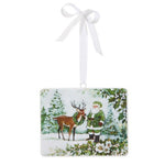 RAZ Winterfolk Forest Friendship Rectangle Hanging Ornament 17cm/6" - Pure Apotheca