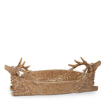 RAZ Woodland Carved Deer Bowl 17.25" - Pure Apotheca