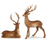 RAZ Yuletide Traditions Natural Deer Set/2 - Pure Apotheca