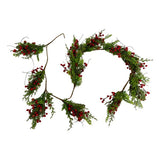 RED BERRY & GREEN PINE GARLAND 180CM - Pure Apotheca