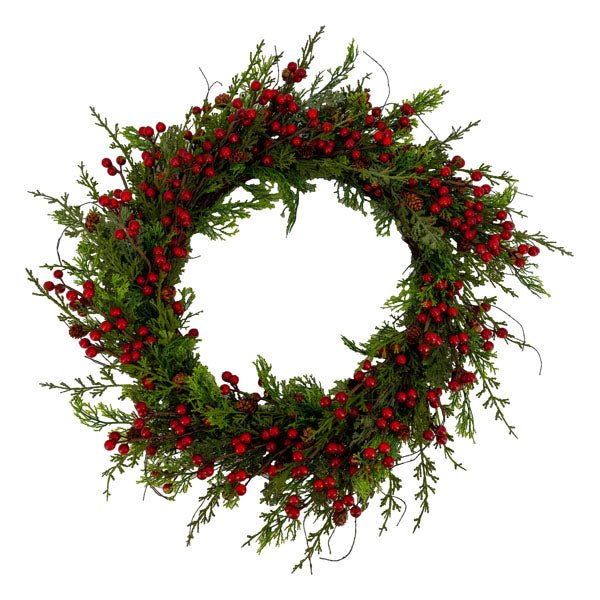 RED BERRY WREATH 60CM - Pure Apotheca