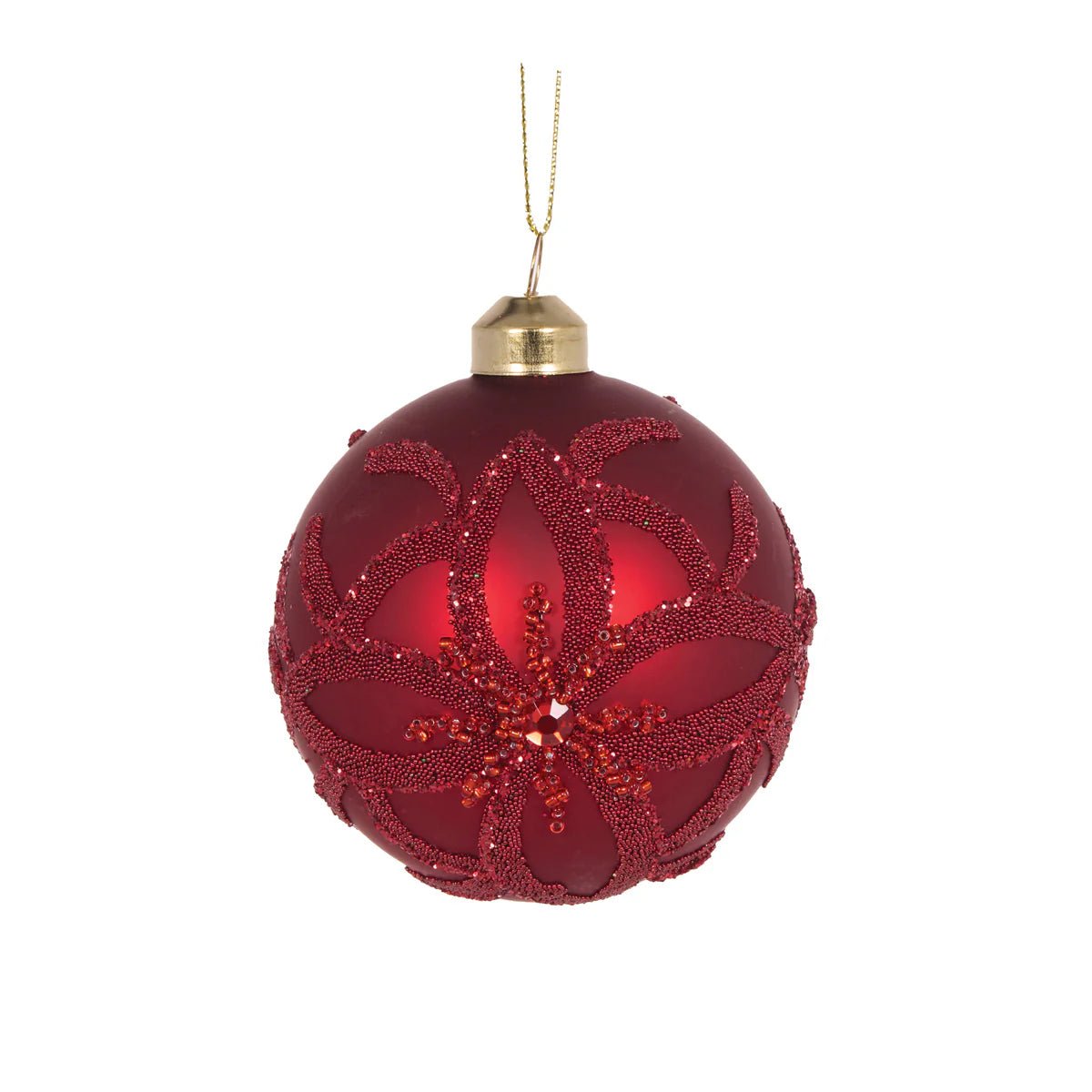 RED EMBELLISHED BEAD BAUBLE - Pure Apotheca