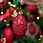 RED EMBELLISHED BEAD DROP BAUBLE - Pure Apotheca