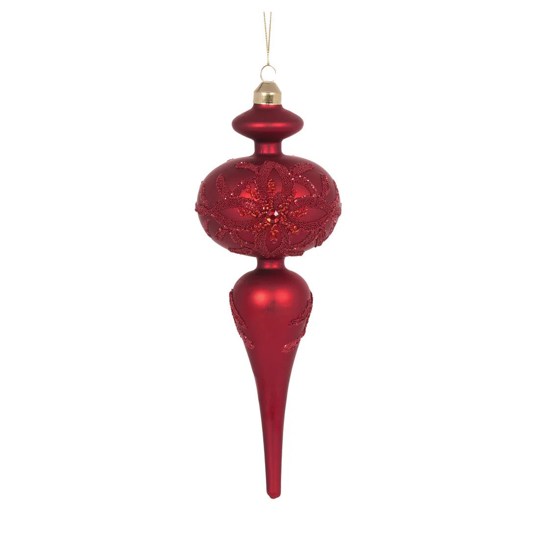 RED EMBELLISHED BEAD FINIAL - Pure Apotheca
