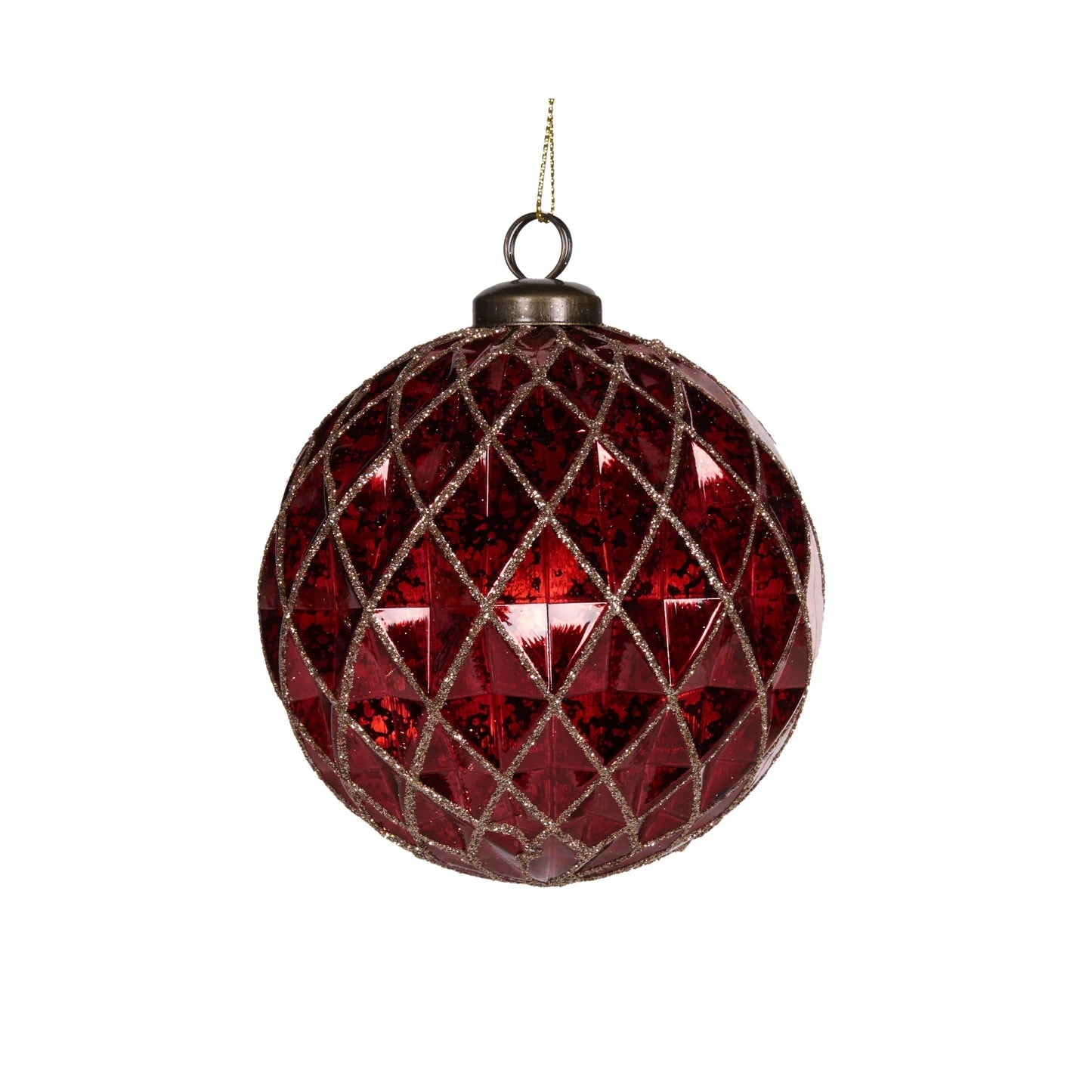 RED EMBELLISHED QUILTED BAUBLE - Pure Apotheca