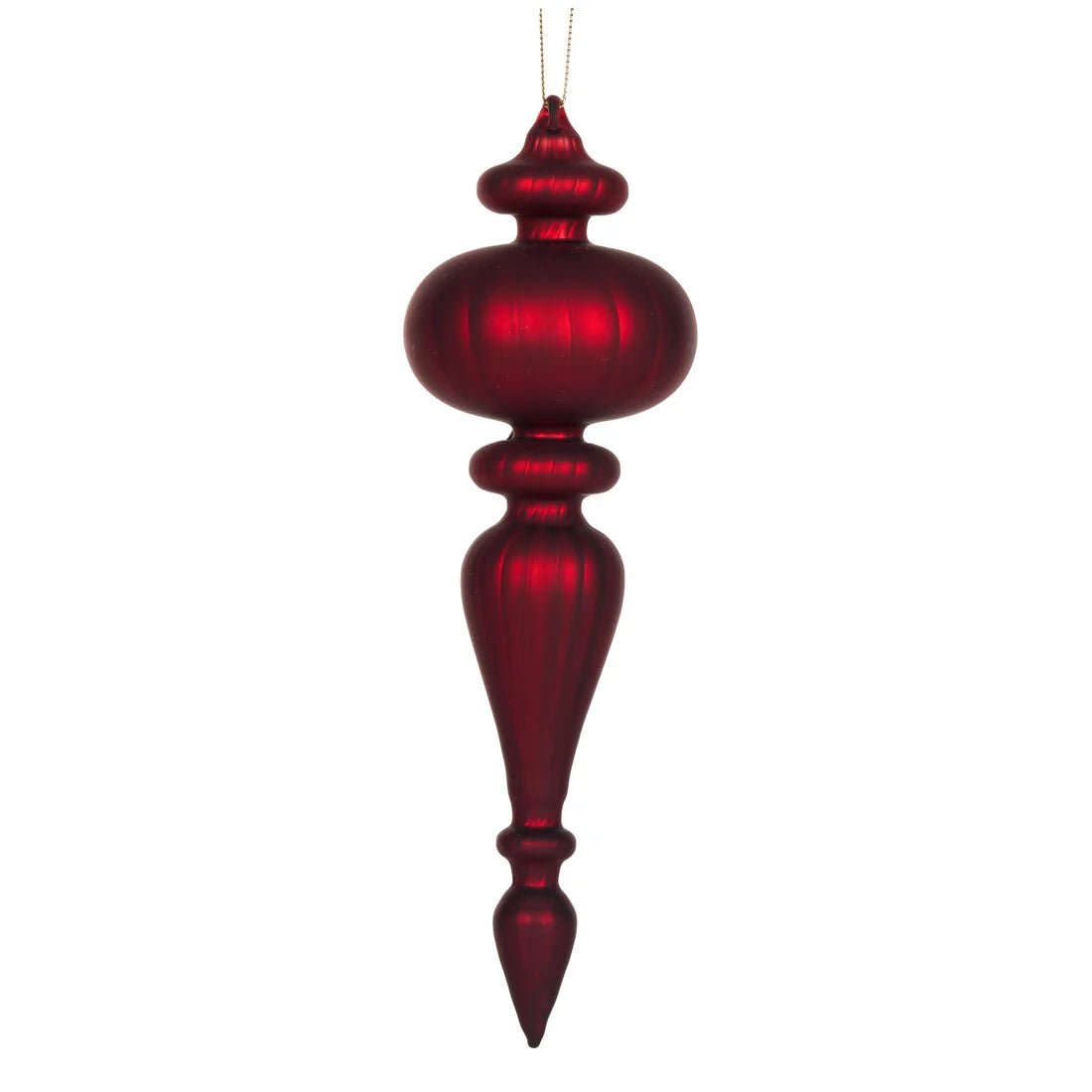 RED FROSTED DISC FINIAL - Pure Apotheca