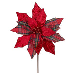 RED GLITTERED TARTAN POINSETTIA - Pure Apotheca