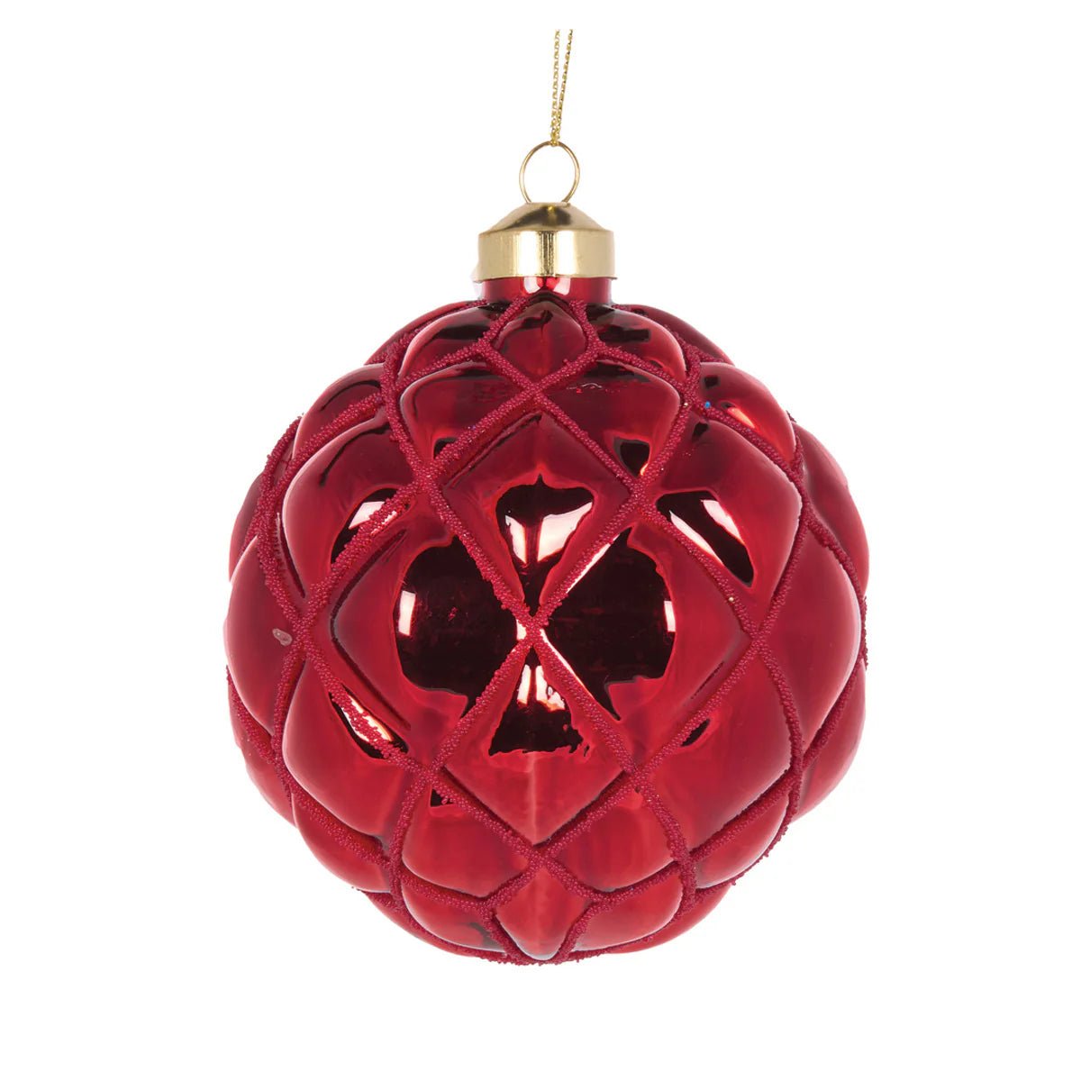 RED HIGH SHINE QUILT BAUBLE - Pure Apotheca