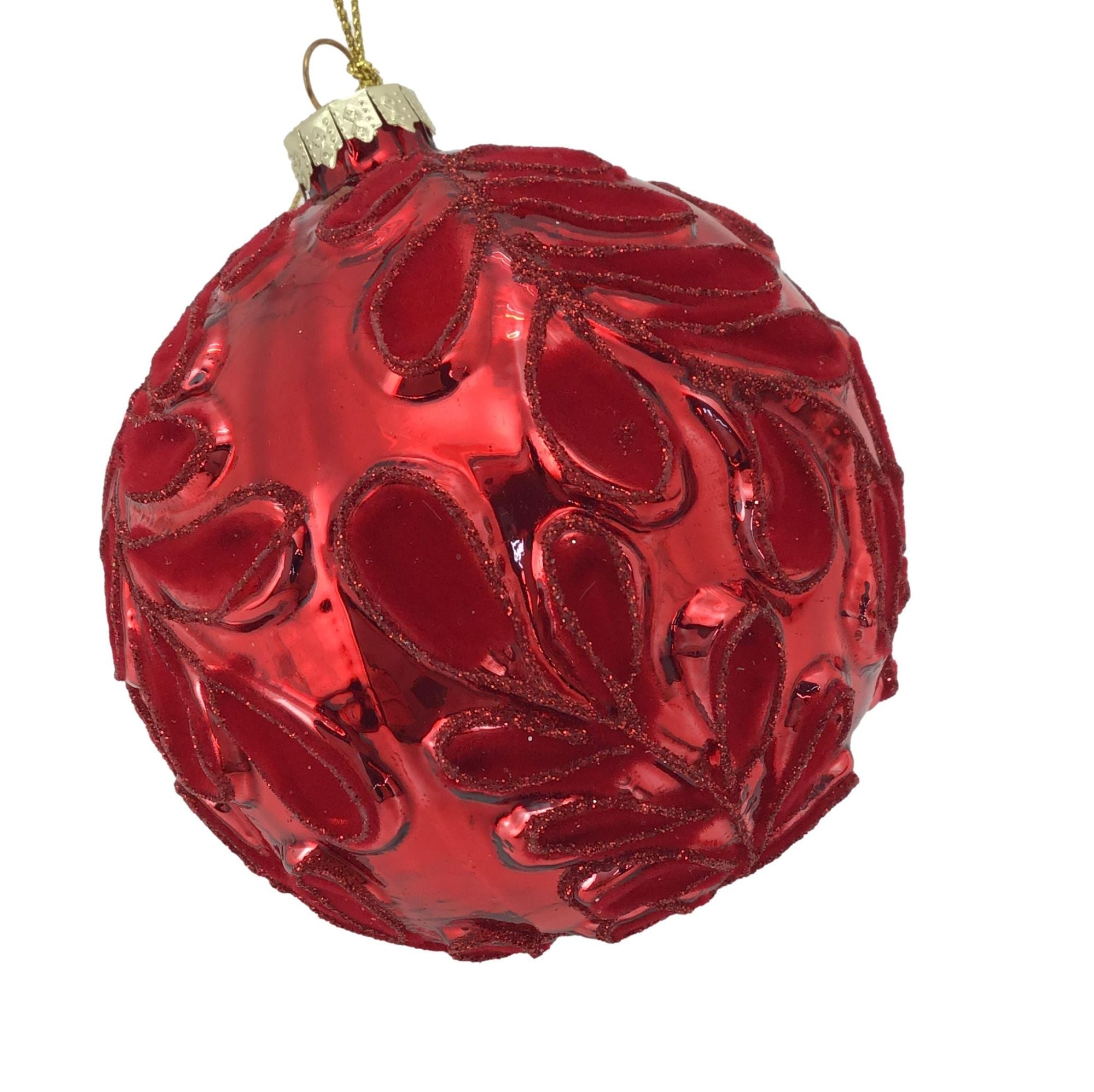 Red Patterend Ball Hanging - Pure Apotheca