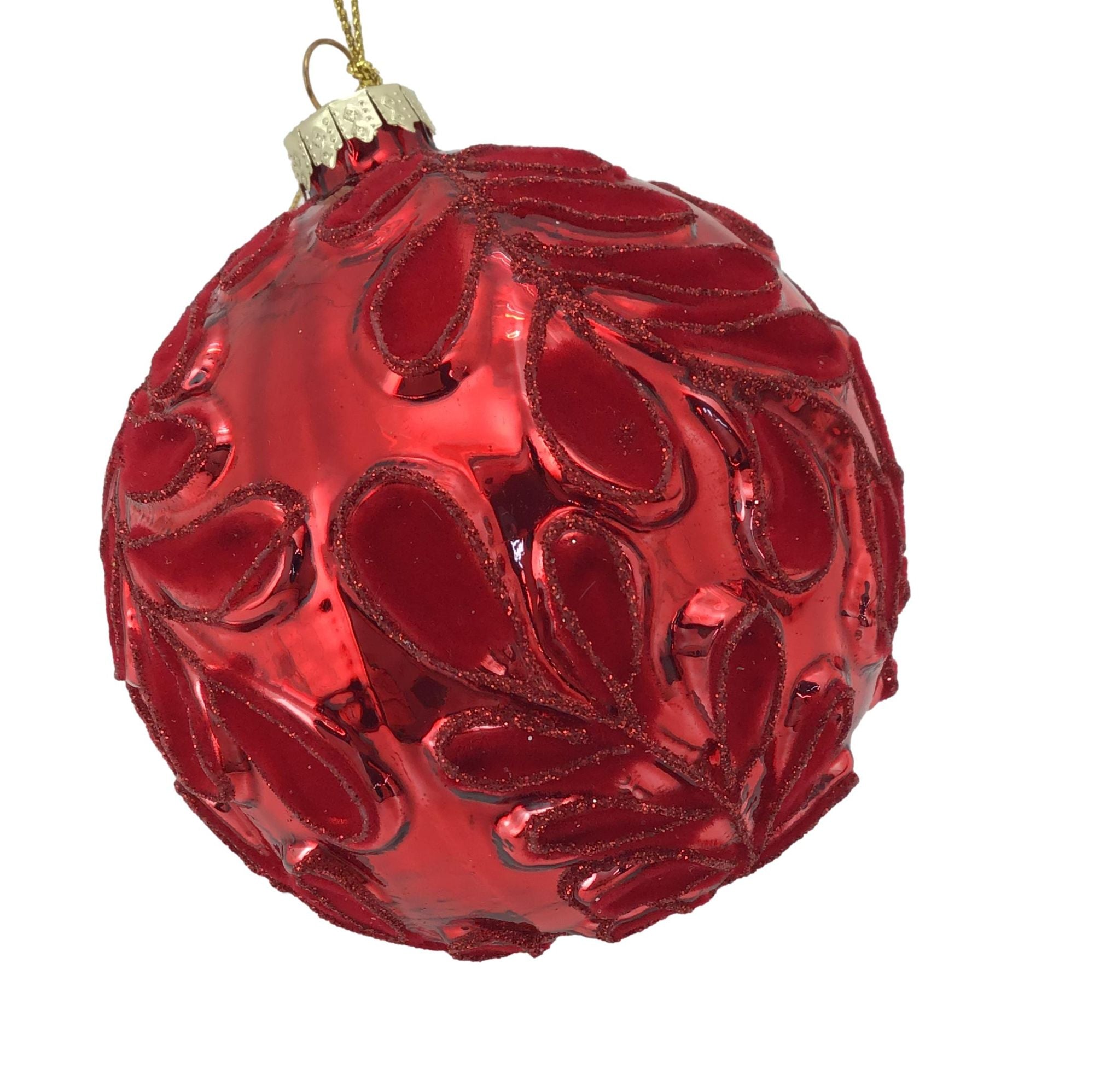 Red Patterend Ball Hanging - Pure Apotheca