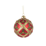 RED QUILTED HOLLY BAUBLE - Pure Apotheca