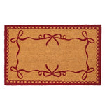 Red Ribbon Bows Doormat PVC Back Coir 40x60cm - Pure Apotheca