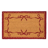Red Ribbon Bows Doormat PVC Back Coir 40x60cm - Pure Apotheca