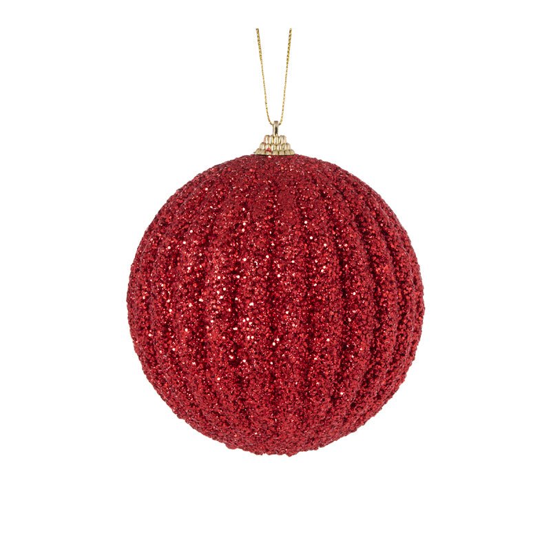 RED TEXTURED RIB BAUBLE - Pure Apotheca