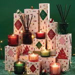 Red Tinted Glass Candle in Holiday Merry Box - Winter Berry 4.5oz/127g - Pure Apotheca