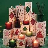 Red Tinted Glass Candle in Holiday Merry Box - Winter Berry 4.5oz/127g - Pure Apotheca