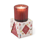 Red Tinted Glass Candle in Holiday Merry Box - Winter Berry 4.5oz/127g - Pure Apotheca