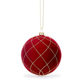 Red Velour Quilted Bauble - Pure Apotheca