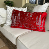 Red Velvet Dancer Deer Cushion 40x60cm - Pure Apotheca