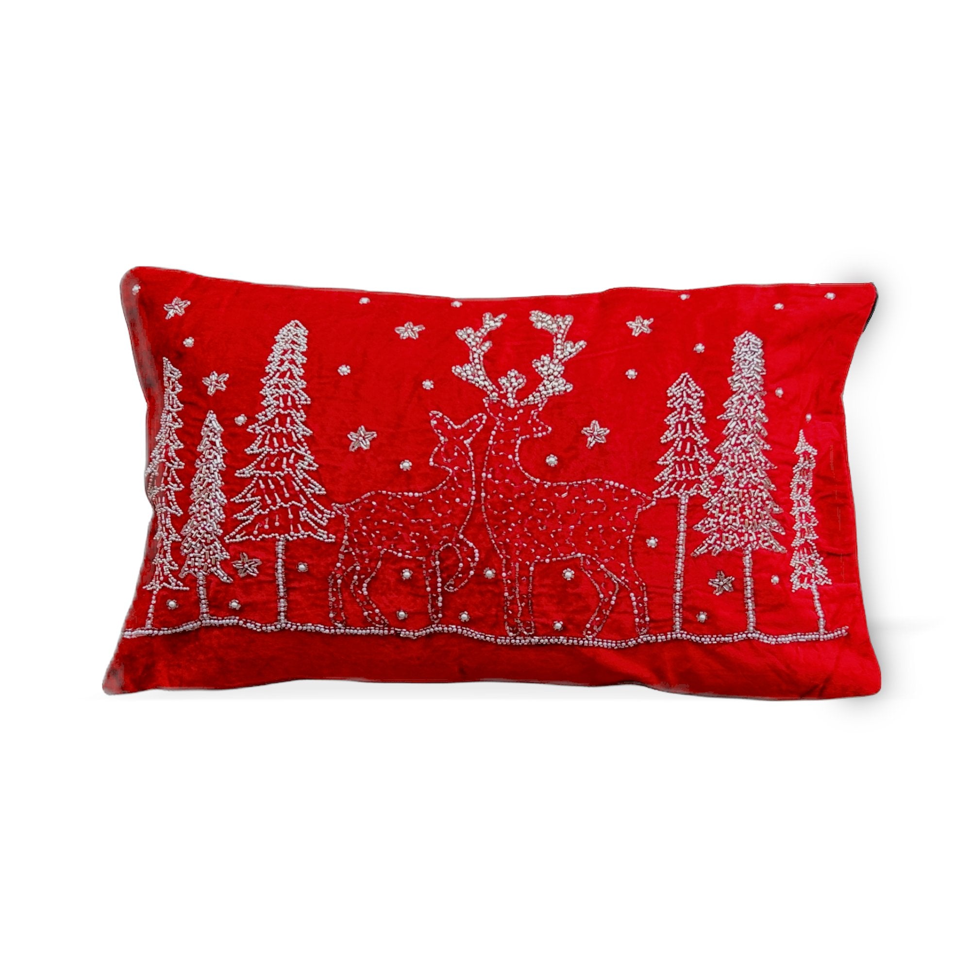 Red Velvet Dancer Deer Cushion 40x60cm - Pure Apotheca