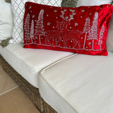 Red Velvet Dancer Deer Cushion 40x60cm - Pure Apotheca