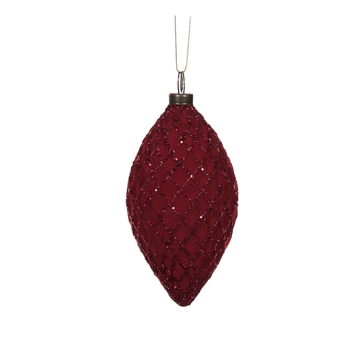 RED VELVET LATTICE DROP BAUBLE - Pure Apotheca