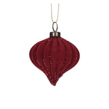 RED VELVET RIBBED ONION BAUBLE - Pure Apotheca