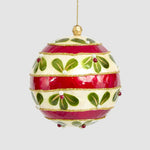 Red With Green Leaf Capiz Bauble - Pure Apotheca