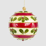 Red With Green Leaf Capiz Bauble - Pure Apotheca