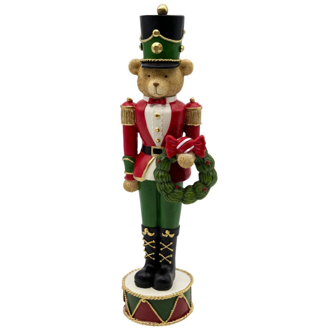 REGAL BEAR SOLDIER WITH WREATH 32CM - Pure Apotheca