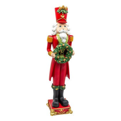REGAL RED NUTCRACKER SOLDIER WITH WREATH - Pure Apotheca