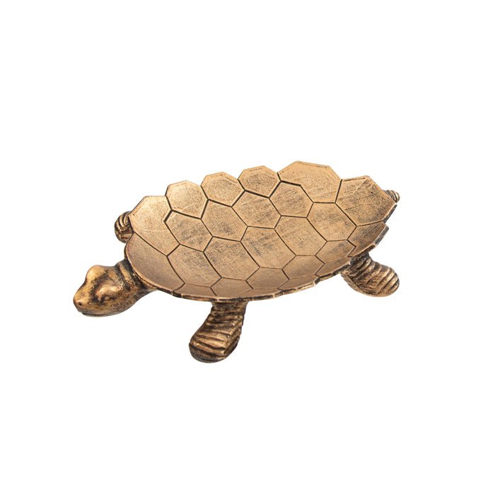Regis Gold Pewter Tortoise Trinket Tray - Pure Apotheca