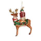 REINDEER WITH PRESENTS GLASS ORNAMENT - Pure Apotheca
