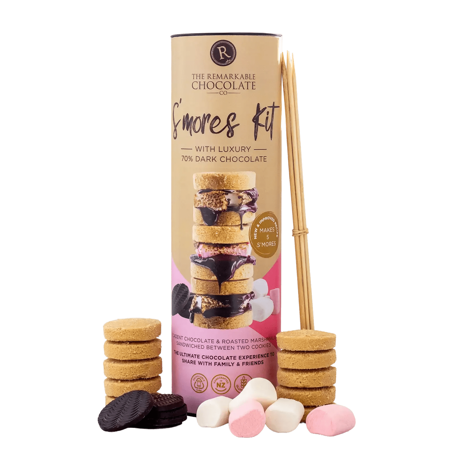 Remarkable Chocolate Luxury Smores Kit Dark Chocolate 285g - Pure Apotheca