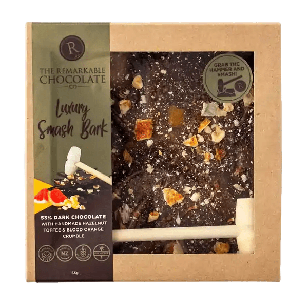 Remarkable Chocolate Smash Bark Luxury Hazelnut & Orange 135g - Pure Apotheca