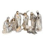 RESIN SILVER & WHITE NATIVITY SET 9 - Pure Apotheca