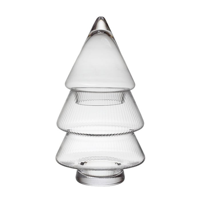 RIBBED GLASS LIDDED TREE JAR SML - Pure Apotheca