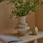 RIDGE NATURAL GLAZED VASE - Pure Apotheca