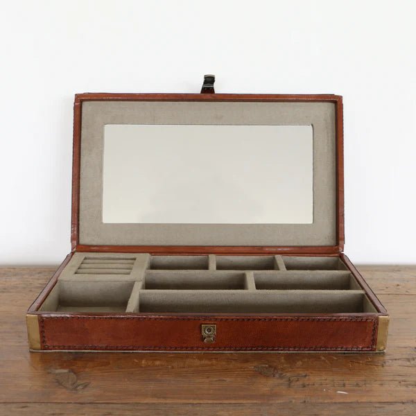 Riviera Midi Leather Jewellery Box - Pure Apotheca