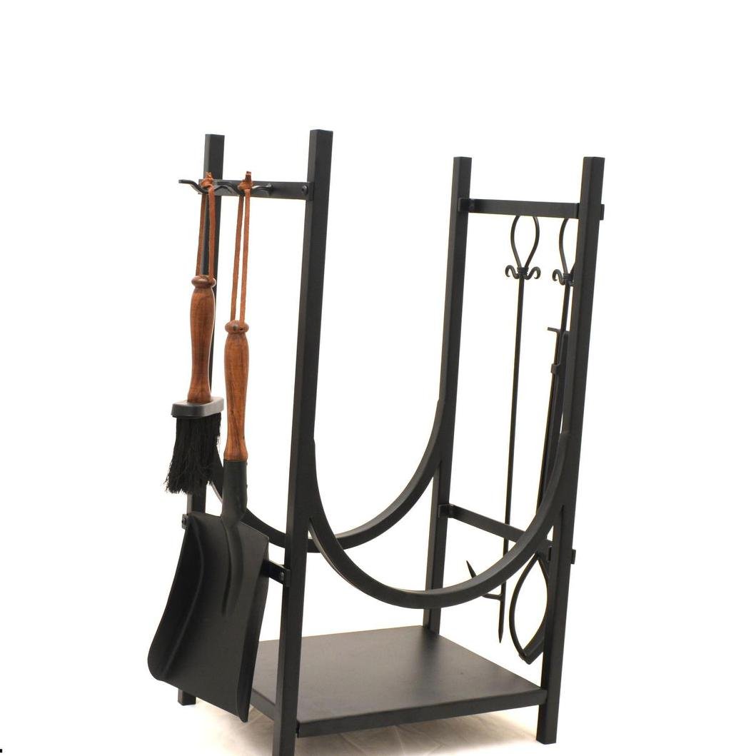 Roc Log Stand with Tools 5pc Set Black - Pure Apotheca