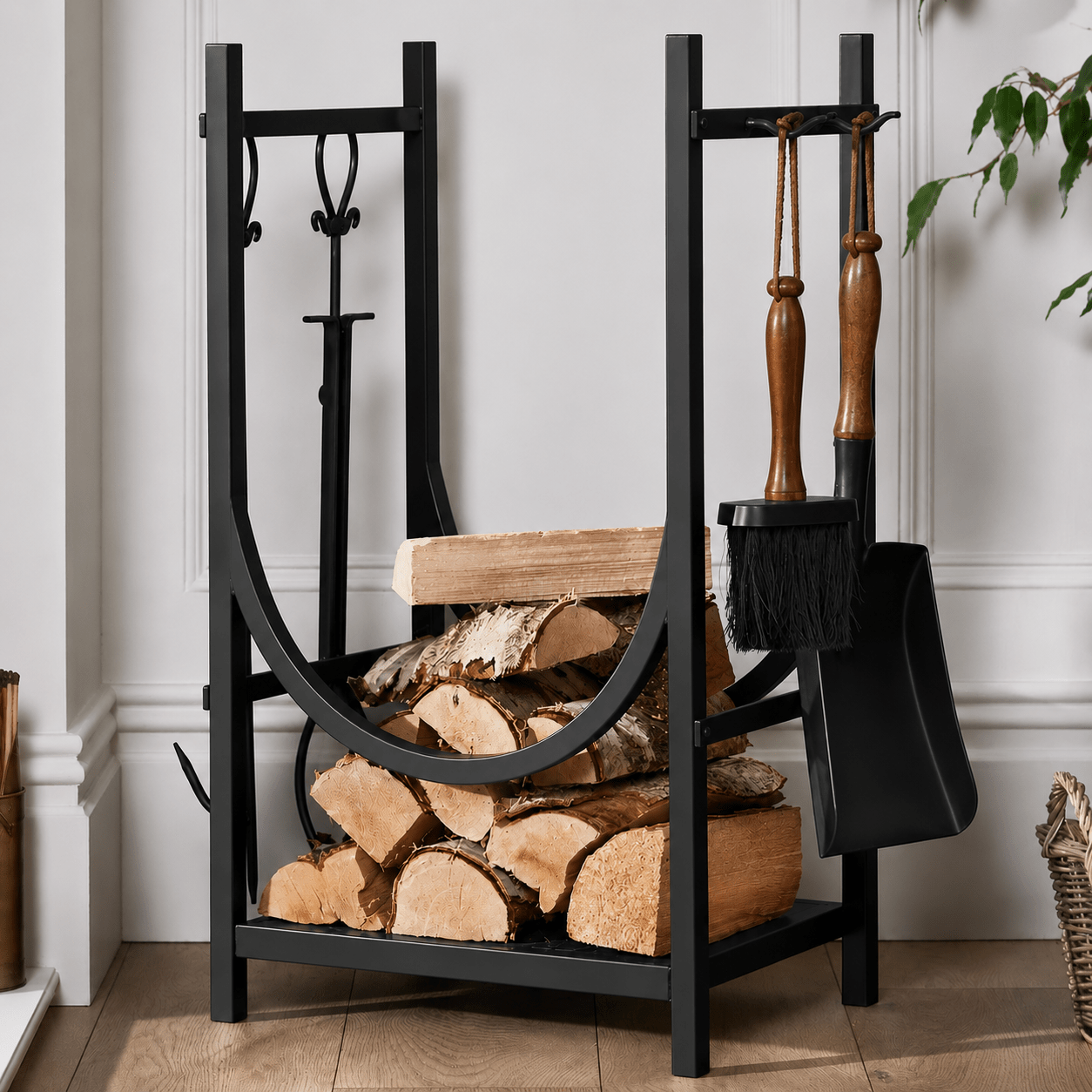 Roc Log Stand with Tools 5pc Set Black - Pure Apotheca