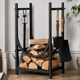 Roc Log Stand with Tools 5pc Set Black - Pure Apotheca