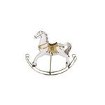 Rocking Horse Poly 25x23cm White/Gold - Pure Apotheca