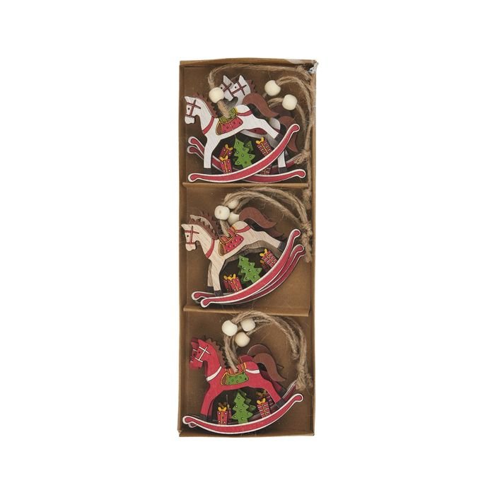 Rockinghorse Wooden Ornaments Boxed Set/9 - Pure Apotheca