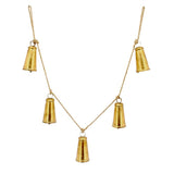 ROPE METAL ANTIQUE GOLD 5 BELL GARLAND - Pure Apotheca