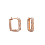Rose Gold Crystal Asher Huggie Earring - Pure Apotheca