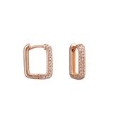 Rose Gold Crystal Asher Huggie Earring - Pure Apotheca
