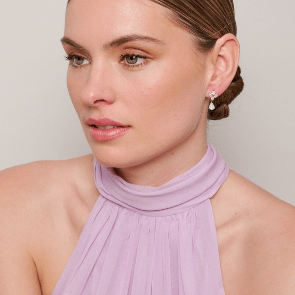 Rose Gold Crystal Sera Earrings - Pure Apotheca