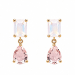 Rose Gold Pink Crystal Lottie Earring - Pure Apotheca